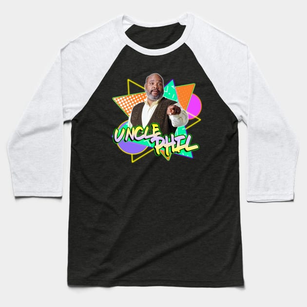 Uncle Phil // Fresh Prince 90s Fan Art Baseball T-Shirt by darklordpug